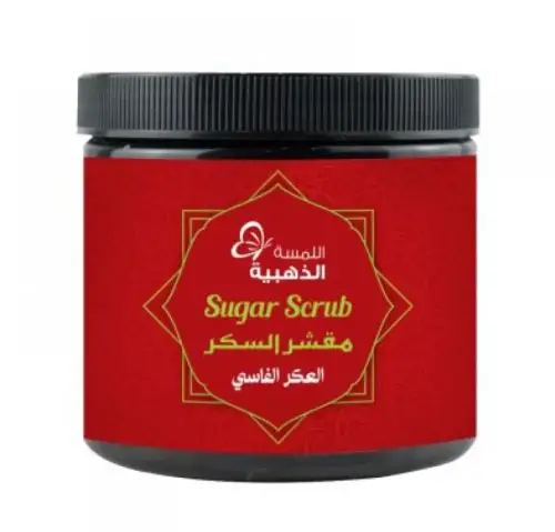 اللمسة الذهبية مقشر السكر بالعكر الفاسي (دم الغزال) لتوريد البشرة - 500 جم