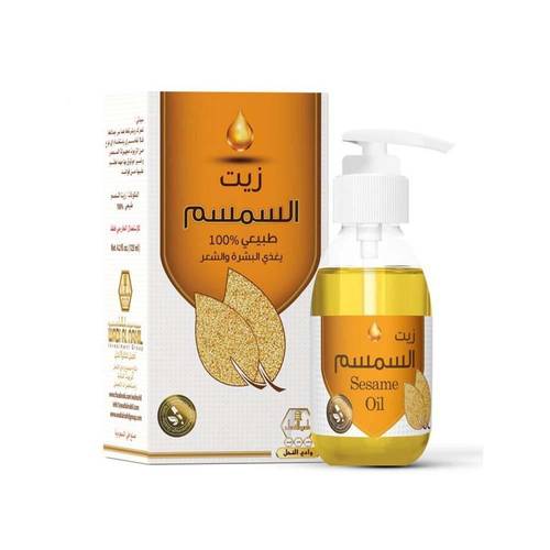 وادي النحل زيت السمسم الطبيعي لتغذية الشعر المتقصف وحمايته من الجفاف - 125 مل