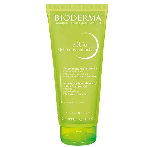 بيوديرما سيبيوم أكتيف (Sebium Active) جل غسول منظف للبشرة الدهنية والحبوب