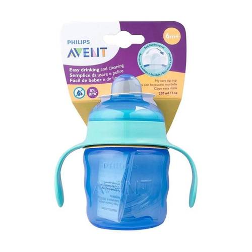 فيليبس أفنت (Philips Avent) كوب كلاسيكي بمقبض للأطفال لتعليم الشرب (أزرق) - 200 مل