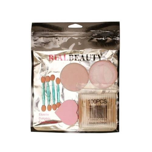 ريال بيوتي (Real Beauty) طقم إسفنج مكياج وأعواد ظل للعيون - 5 قطع