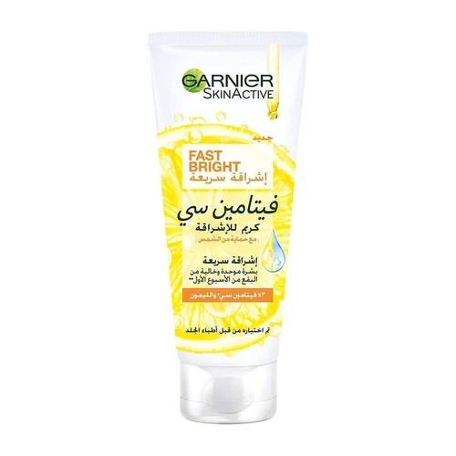 غارنييه كريم النهار للتفتيح السريع (Fast Bright) بفيتامين سي وحماية من الشمس - 100 مل