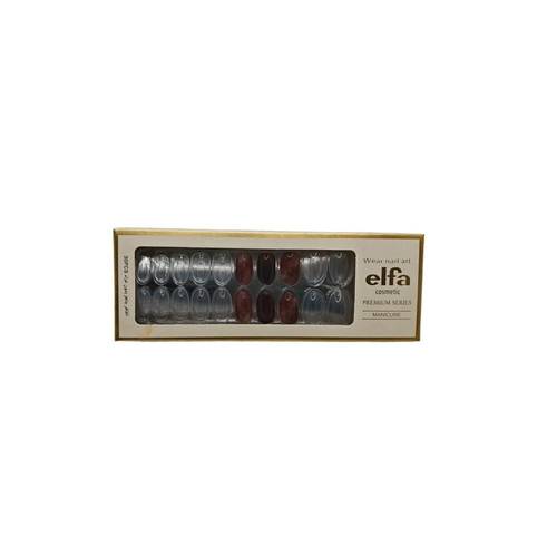 إيلفا (Elfa) أظافر صناعية ملونة جاهزة للاستخدام (بدون غراء) علبة