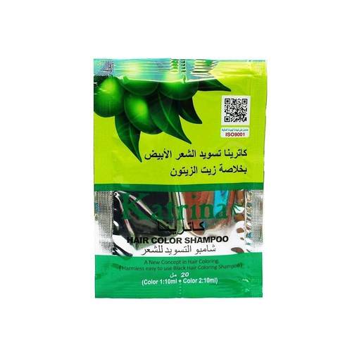 كاترينا شامبو صبغة الشعر بخلاصة الزيتون (ظرف) لون أسود فاحم - 20 مل