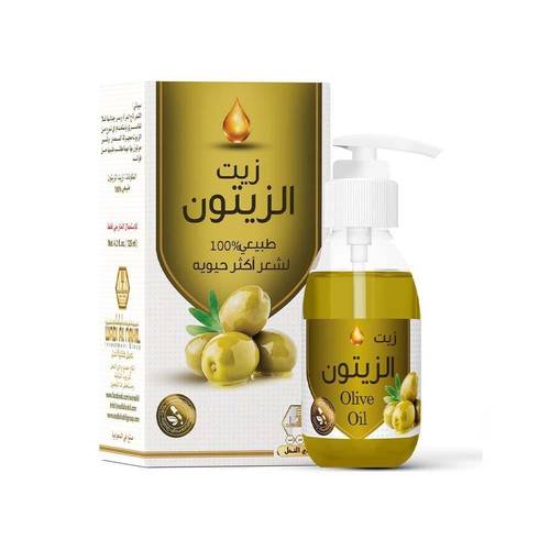 وادي النحل زيت الزيتون النقي لترطيب وتنعيم الشعر وحمايته من التلف - 125 مل