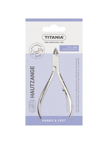 تيتانيا قطاعة لحمية (Cuticle Nipper) فضية لإزالة الزوائد الجلدية حول الأظافر