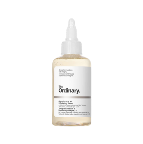 ذا اورديناري محلول تونر حمض الجليكوليك 7% (Glycolic Acid) لتقشير وتفتيح البشرة (حجم صغير) - 100 مل