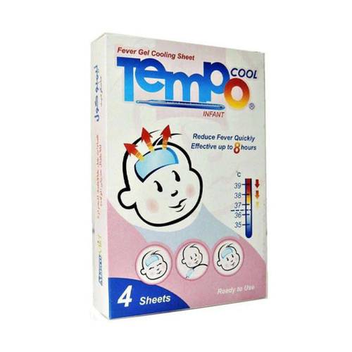 تيمبو كول (Tempo Cool) كمادات جل خافضة للحرارة لحديثي الولادة - 4 قطع