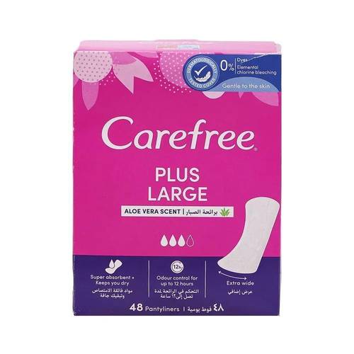 كير فري فوط يومية كبيرة بخلاصة الصبار (Aloe Large) لحماية وراحة أكبر - 48 فوطة