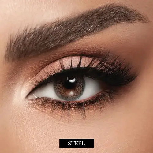 عدسات ديفا (Diva) اللاصقة الشهرية درجة ستيل (Steel) لون فولاذي رمادي
