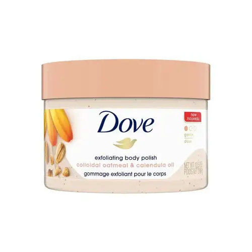 دوف (Dove) مقشر للجسم بخلاصة دقيق الشوفان وزيت الآذريون لتهدئة البشرة - 298 جم
