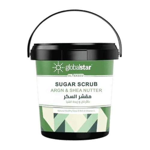 جلوبال ستار مقشر السكر بـزبدة الشيا والأرجان لتغذية وترطيب مكثف للجسم