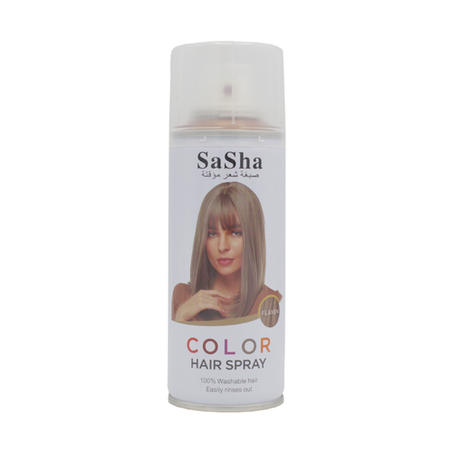 ساشا (Sasha) بخاخ تلوين الشعر المؤقت لون فلاكسن (Blonde) للتغيير السريع - 130 مل