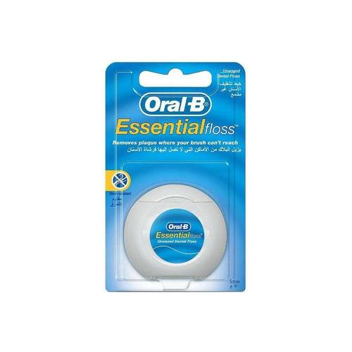 اورال بي خيط أسنان إسنشيال (Essential Floss) غير مشمع للتنظيف الدقيق - 50 متر