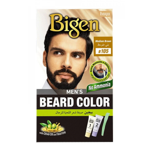 بيجن (Bigen) صبغة شعر اللحية للرجال لون بني متوسط (B105) سريعة المفعول