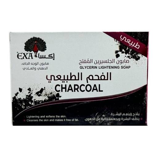 اكسا صابونة الفحم الطبيعي النشط لتنقية البشرة الدهنية وإزالة الرؤوس السوداء والشوائب - 100 جم