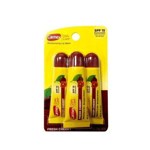 كارمكس (Carmex) طقم مرطب الشفاه الطبي بنكهة الكرز الأحمر لعلاج التشققات (3 في 1)