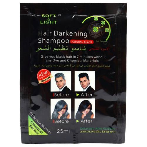 صالون تشويس (Salon Choice) شامبو صبغة الشعر السريع لون أسود (10 عبوات × 25 مل)