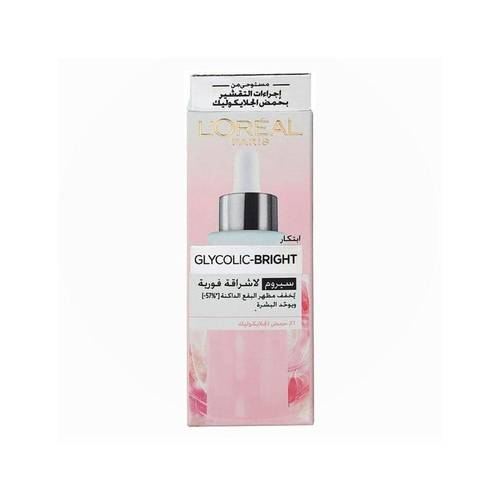 لوريال باريس سيروم جليكوليك برايت (Glycolic Bright) لإشراقة فورية ونضارة - 30 مل