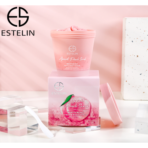 إستلين (Estelin) سكراب ومقشر الجسم بالمشمش والخوخ لنعومة وتجديد البشرة - 280 جم