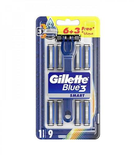 جيليت بلو 3 سمارت (Blue III Smart) ماكينة حلاقة رجالية بـ 3 شفرات عرض (6+3 حبات)