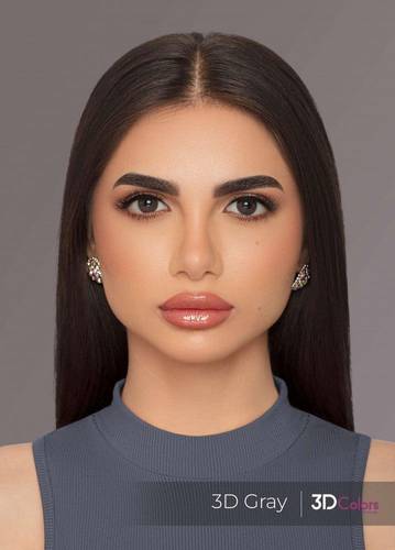 عدسات 3D كلرز (3D Colors) ملونة شهرية لون جراي (Gray) رمادي فاتح ومشرق