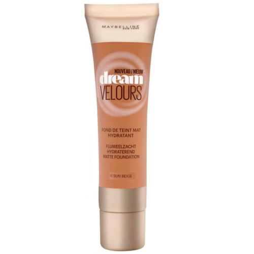 ميبيلين دريم ساتين أو سوبر ستاي كريم أساس تغطية كاملة رقم 48 Sun Beige