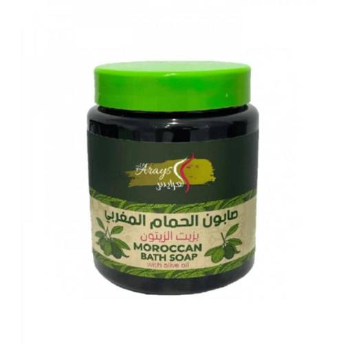 العرايس صابون الحمام المغربي التقليدي بزيت الزيتون للتقشير والتنعيم - 1000 مل