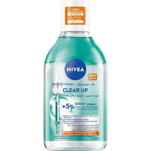 نيفيا ماء ميسيلار كلير أب (Clear Up) مع 5% سيروم للبشرة المعرضة للحبوب - 400 مل