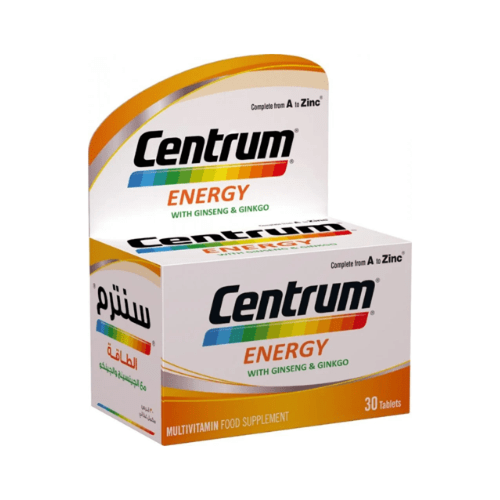 سنتروم (Centrum) إنرجي (Energy) مكمل غذائي لدعم الطاقة والمناعة - 30 قرص