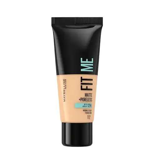ميبيلين كريم أساس فيت مي (Fit Me) مطفي للمسام (أنبوب عصار) درجة 112 Natural Ivory