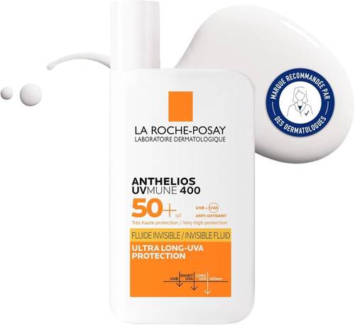 لاروش بوزيه واقي شمس سائل انثيليوس (Invisible Fluid) شفاف وخفيف جداً SPF50+ - 50 مل