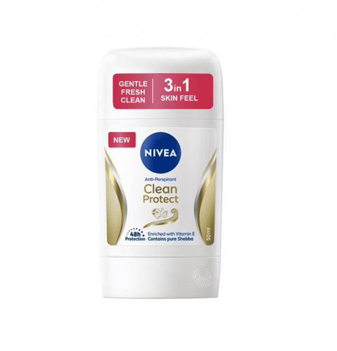 نيفيا مزيل عرق رول أون كلين بروتكت (Clean Protect) بالشبة النقية للحماية - 50 مل