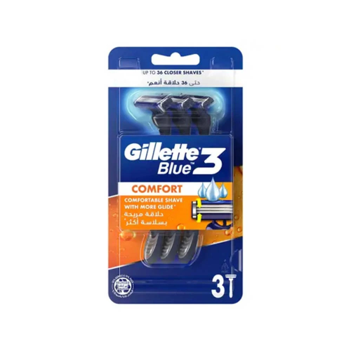 جيليت بلو 3 كومفورت (Blue III Comfort) شفرات حلاقة رجالية لراحة وحلاقة ناعمة