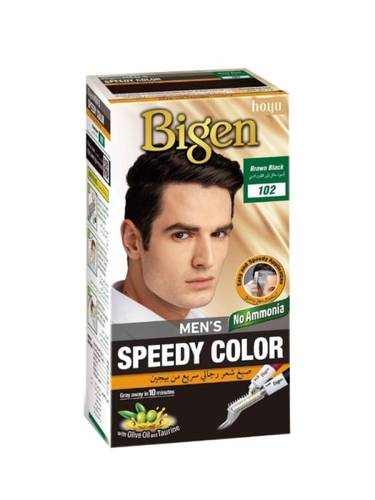 بيجن (Bigen) صبغة وبلسم سبيدي (Speedy) للرجال لون بني أسود طبيعي رقم 102