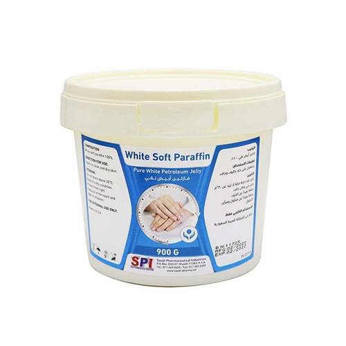 فازلين بتروليوم جلي (White Petroleum) مرطب نقي 100% للبشرة (حجم كبير) - 900 جم
