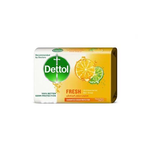 ديتول (Dettol) صابونة منعشة بخلاصة الليمون لنظافة وحماية تدوم طويلاً - 120 جم