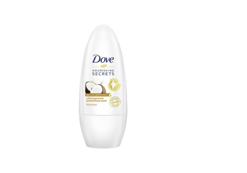 دوف (Dove) مزيل عرق رول أون برائحة جوز الهند وزهرة الياسمين لنعومة وحماية 48 ساعة - 50 مل