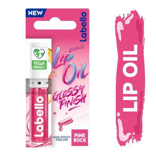 لابيلو زيت ملمع شفاه (Lip Oil) درجة بينك روك يمنح الشفاه لمعاناً مائياً وترطيباً فائقاً دون ملمس لزج