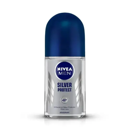 نيفيا للرجال مزيل عرق رول أون سيلفر بروتكت (Silver Protect) مضاد للبكتيريا - 50 مل