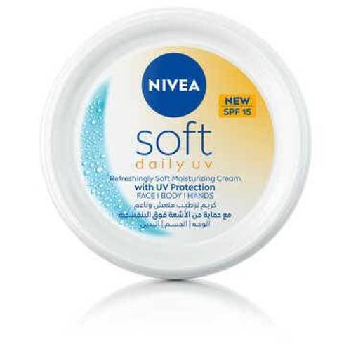 نيفيا سوفت (Nivea Soft) كريم مرطب منعش مع عامل حماية من الشمس SPF 15 - 100 مل