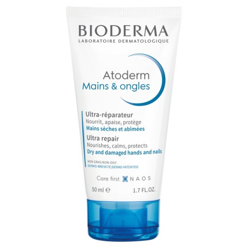 بيوديرما أتوديرم (Atoderm) كريم مخصص لإصلاح اليدين وتقوية الأظافر الهشة - 500 مل
