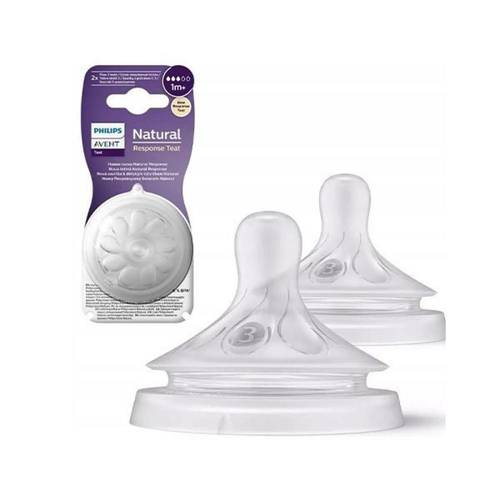 فيليبس أفنت (Philips Avent) حلمات رضاعة طبيعية لتدفق بطيء (لعمر شهر فما فوق) - قطعتين