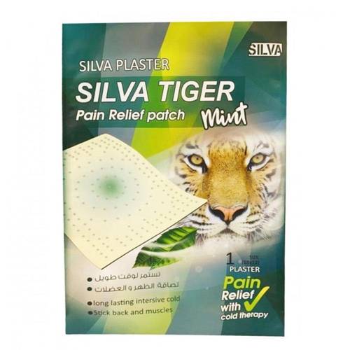 سيلفا بلاستر لصقة الظهر الطبية (Tiger Mint) بالنعناع لتخفيف آلام العضلات (بارد)
