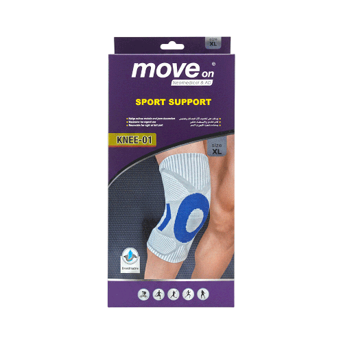 موف أون (Move On) دعامة ومشد الركبة الرياضي والطبي مقاس XL