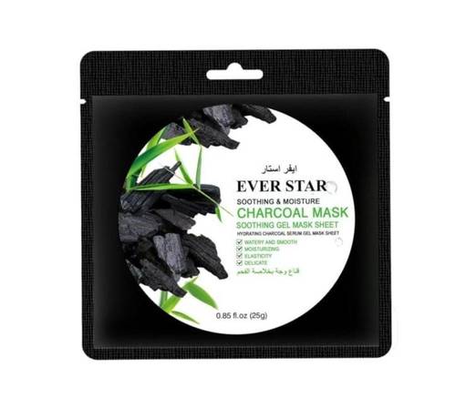 إيفر ستار (Ever Star) قناع الوجه الورقي بخلاصة الفحم لتنقية المسام والشوائب - 25 جم