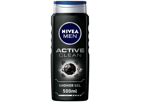 نيفيا جل استحمام أكتيف كلين (Active Clean) بالفحم للرجال (حجم كبير) - 500 مل