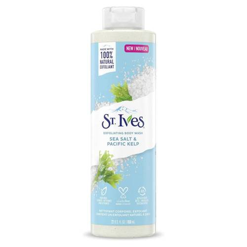 سانت إيفز (St. Ives) غسول جسم منعش بملح البحر وعشب المحيط الهادئ لتقشير لطيف