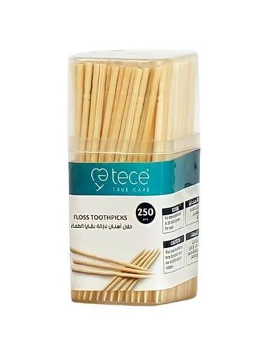 تيسي (Tece) خلال وأعواد أسنان خشبية طبية (نكاشة) بعبوة عملية - 250 عود