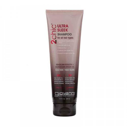 جيوفاني شامبو التنعيم الفائق (Ultra-Sleek) بالكيراتين وزيت الأرجان المغربي - 250 مل
